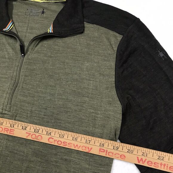 SMARTWOOL Shirt Men L Green Classic Thermal Base Layer Merino 250 Wool Runner - Picture 4 of 10
